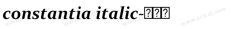 constantia italic字体转换